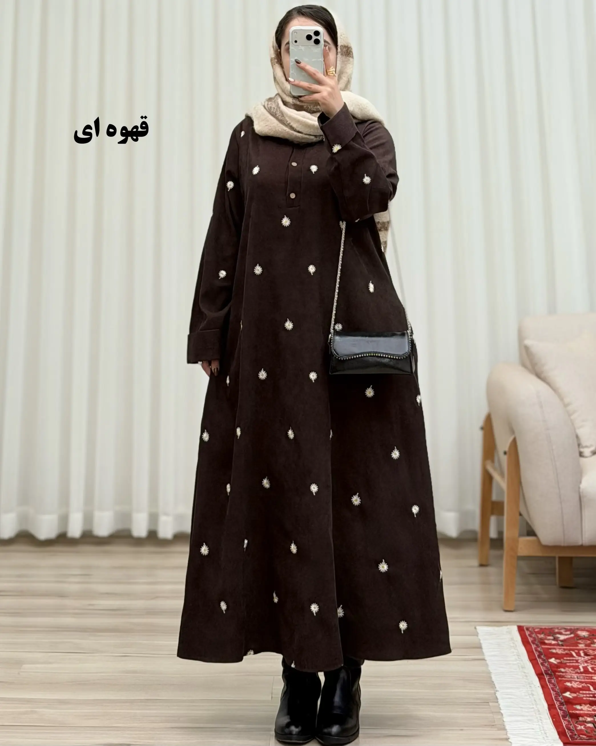 کفتان کبریتی تمام گلدوزی بابونه